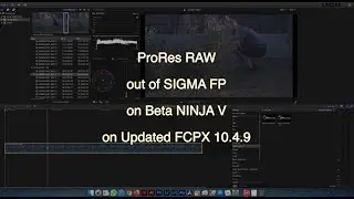 ProRes RAW out of Sigma FP in Ninja V beta version edited on FCPX 10.4.9