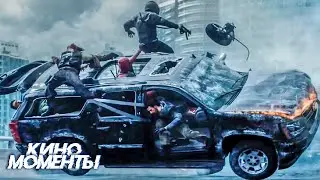 Яйца в кулак. Дэдпул прыгает в машину с моста. Дэдпул