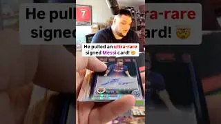 found a RARE MESSI AUTOGRAPH CARD!!! 🤯