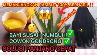GILA CUMAN BAHAN ALAMI INI RAMBUT CEPAT PANJANG CARA MEMANJANGKAN RAMBUT DENGAN CEPAT 100% BERHASIL!