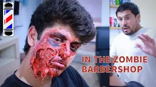 zombie came to get a haircut at the barber - prank