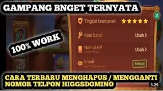 CARA MENGHAPUS NOMOR TELEPON DI HIGGS DOMINO 2023