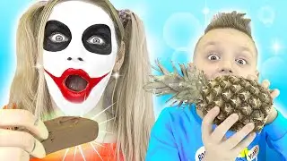 JOKER Mom Doesn't give Chocolate in Pretend Play Tamik plays with Joker