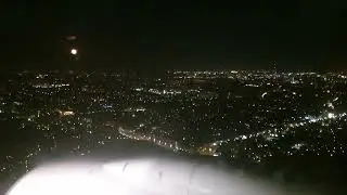 Landing in Hamburg at night