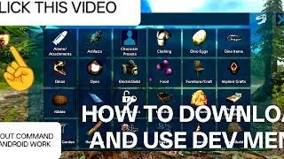 ark mobile dev menu use without command 2026