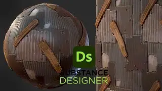 Stylized Corrugated Metal Panels - Substance 3D Designer