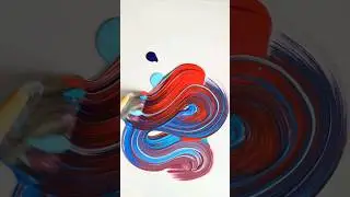 Acrylic swirl painting #pouring #upsidedown #fastpainting