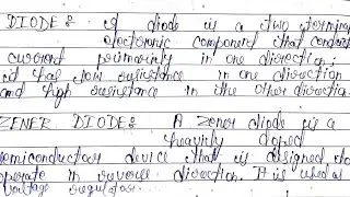 Diode and Zener Diode
