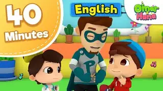 [NO INSTRUMENTS] Omar & Hana | 40 min Compilation of songs | Islamic cartoon