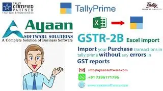 ASS GSTR 2B Excel to Tally Import TCP  Demo In Telugu