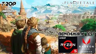 A PLAGUE TALE REQUIEM Benchmark on Ryzen 5 5600G Vega 7 & 12GB RAM (NO GPU) || Ghost Benchmark