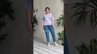 Футболка V-вырез однотонная