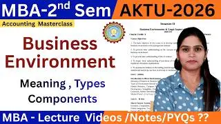 Business Environment Introduction | AKTU MBA 2nd Sem | BMB 201 | Types Of Business Environment