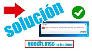 Solución GPEDIT.MSC en WINDOWS 10 (2021)