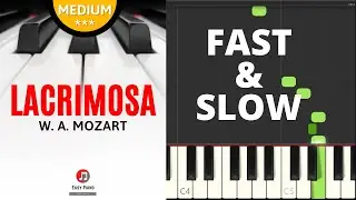 Lacrimosa from the Requiem in D minor MOZART | Intermediate Piano Sheet Music I Tutorial Nuty