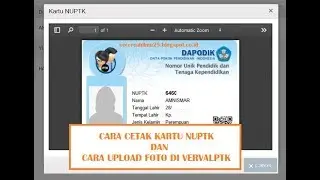 Cara Cetak Kartu NUPTK di Vervalptk