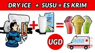 EKSPERIMEN BIKIN ICE CREAM DRY ICE AUTO MASUK UGD!!!