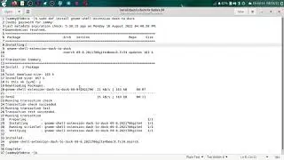 Install dash to dock gmone shell extension for fedora workstation