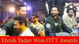 Elvish Yadav Won 🏆 The Best OTT Performance At Creators Award In Mumbai #elvishyadav