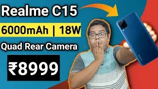 Realme C15 • Quad Rear camera,6000mAh battery with 18w charger only at ₹8999