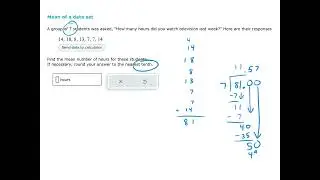Mean of a data set (ALEKS examples)