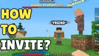 how to invite friend in cube craft sky block | cubecraft skyblock | mcpe cubecraft skyblock