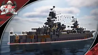 Minecraft: WW2 USS Texas | New York-Class Battleship Tutorial