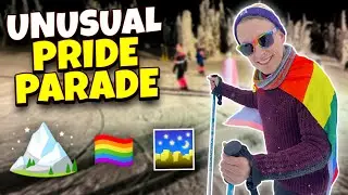 The very first nighttime Pride parade on a mountain!