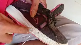 How to Sole Shoes / Sew Shoes Tidy Invisible Threads
