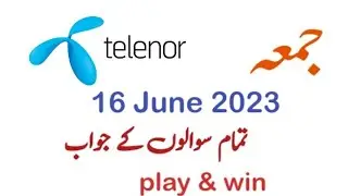 16 June 2023 Questions and Answers | My Telenor Today Questions | Telenor Questions Today Quiz