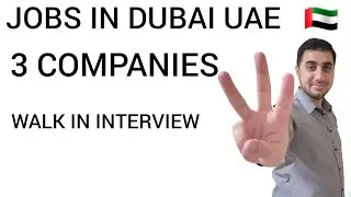 JOBS IN DUBAI UAE 🇦🇪  3 COMPANIES OCTOBER | FOUGHTY1