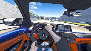 BMW m5 cs CUTTING UP in traffic - assetto corsa