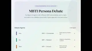 SC4052 Project Demo: MBTI PersonaDebate-as-a-Service