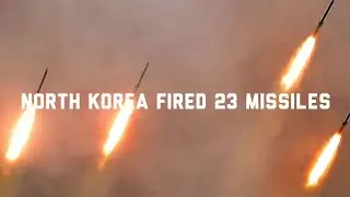North Korea fired 23 missiles, one landing off South Korean coast for first time