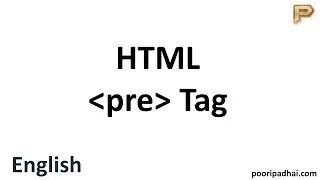 HTML Pre Tag