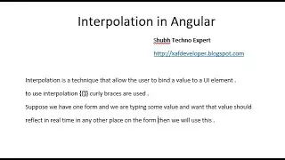 Interpolation in Angular Part 4