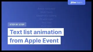 Remake Apple Event animations: List animations