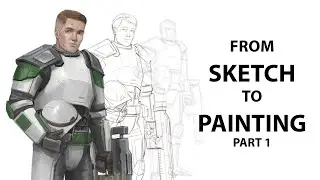 Character Illustration Process: Sketch to Painting - Part 1