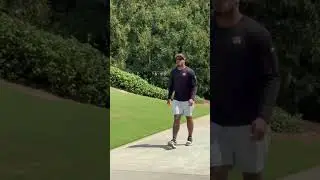 Ja’Marr Chase walks out to Bengals practice Thursday