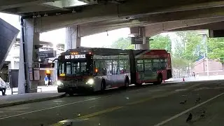 WMATA & Montgomery County Ride On: Evening Bus Action@Silver Spring Station