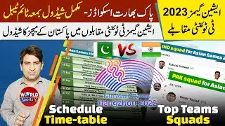 Asian Games 2023 Men’s T20 PAK, IND, AFG squads | Asian Games 2023 T20 schedule