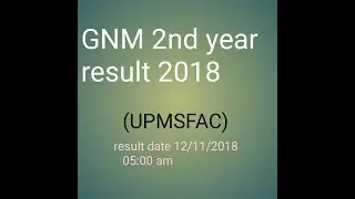 GNM 2nd year result 2018|gnmresult 2018|gnm second year result2018