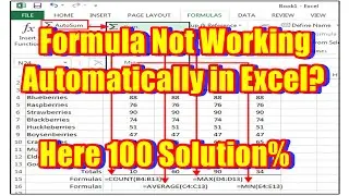 How to Fix Excel Formula Not Working Automatic (Not Updating Automatic) 2021