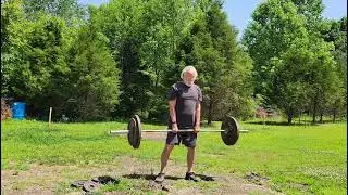 73 years old doing 205 pounds 7 reps sumo deadlifts