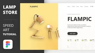 Figma Speed Art Tutorial  - Flampic Design\Web\UI\App\Landing\First Screen (free download)