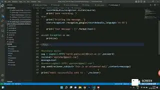 Speech to Text Automated Email system using Python