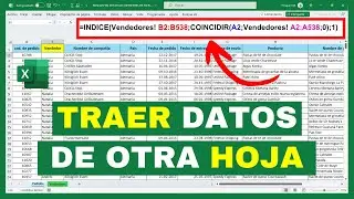 🔎How to import information from one Excel sheet to another (INDEX+MATCH)