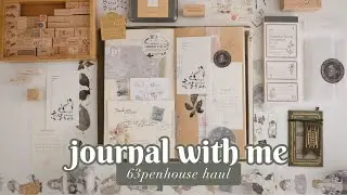 Journal with me; with purchases from 63penhouse; stamps, PET tapes, memo pads etc