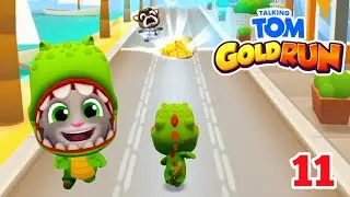 Talking Tom Gold Run Gameplay Walkthrough Part 11 (Android/iOS) Dino Tom - Full Screen