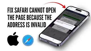 How to Fix Safari Cannot Open the Page Because the Address is Invalid